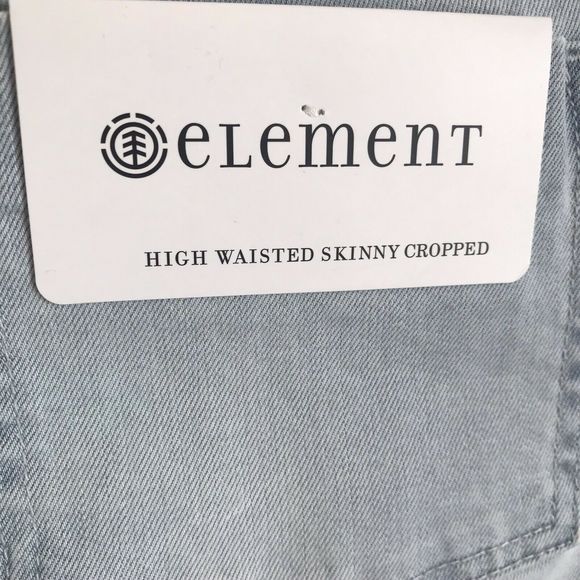 Element High Waist Skinny Cropped Jeans w/Raw Hem - Picture 5 of 13